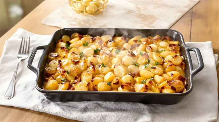 Gratin ultra simple pommes, oignons, bouillon : plus gourmand qu’un dauphinois classique