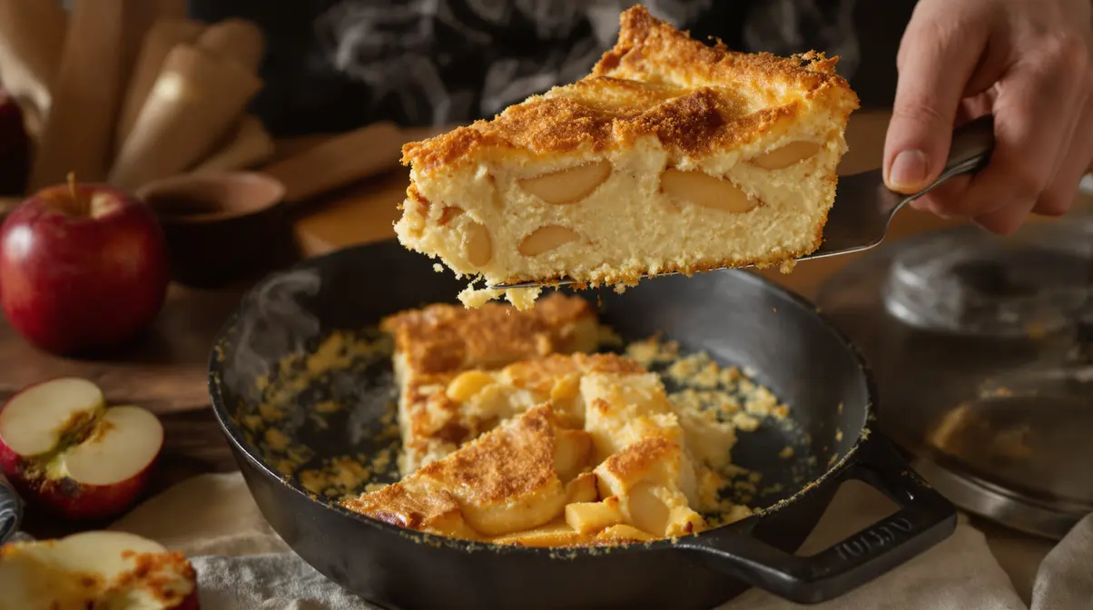 Gâteau aux pommes à la poêle : ma recette sans four, prête en quelques minutes Gâteau aux pommes à la poêle : ma recette sans four, prête en quelques minutes