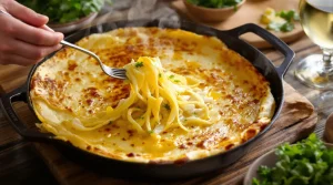 « Je la fais chaque mars » : cette crêpe salée aux poireaux cache un fromage qui la rend magique