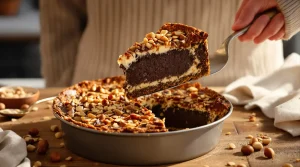 C'est la nouvelle recette qui fait fureur cet hiver : le gâteau noisettes-chocolat à la croûte ultra craquante (et vraiment facile)