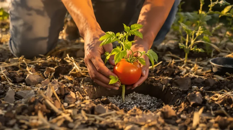 Ce geste simple à la plantation aide les tomates à résister à la chaleur et au manque d’eau Ce geste simple à la plantation aide les tomates à résister à la chaleur et au manque d’eau