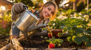 Les fraisiers donneront de plus gros fruits si vous les arrosez au printemps avec cet ingrédient