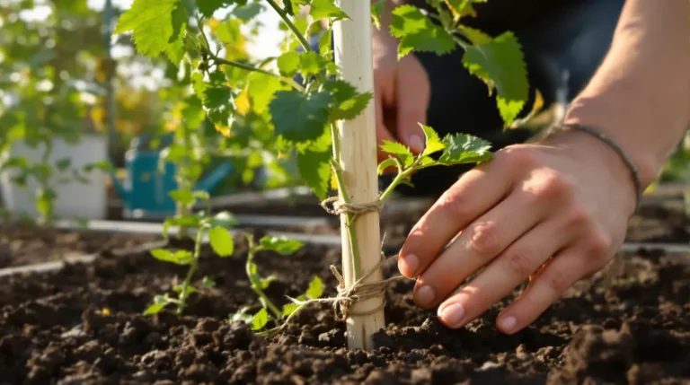 Si vous attendez que votre plant de tomate penche pour le tuteurer, la marque sur la tige restera