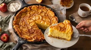 Ce gâteau aux pommes sans four me sauve : prêt en 10 min à la poêle