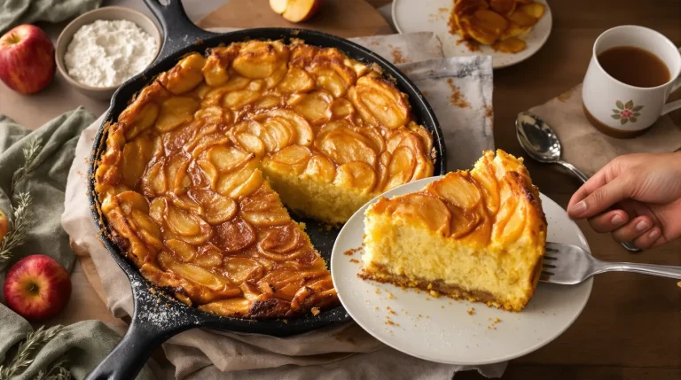 Ce gâteau aux pommes sans four me sauve : prêt en 10 min à la poêle
