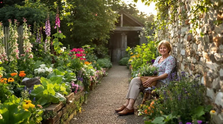 Ce jardin inspiré des anciens presbytères séduit encore par son abondance naturelle et son charme vivant