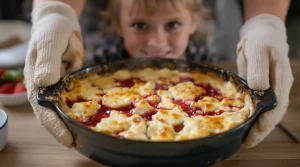 J’ai mis mes fraises au four dans un plat à gratin, depuis plus personne ne me réclame de tarte