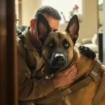 Pour rester avec le Malinois qui l'accompagnait en mission, ce maître-chien l'adopte à la retraite