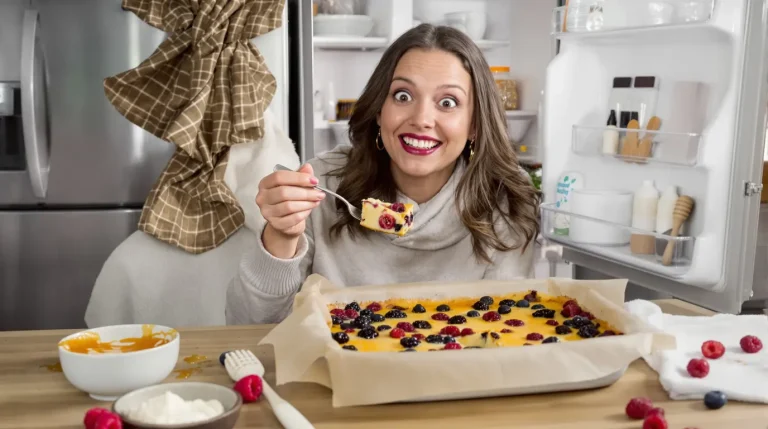 Entre le flan et le clafoutis, ce gâteau sans beurre ni sucre raffiné a tout bon