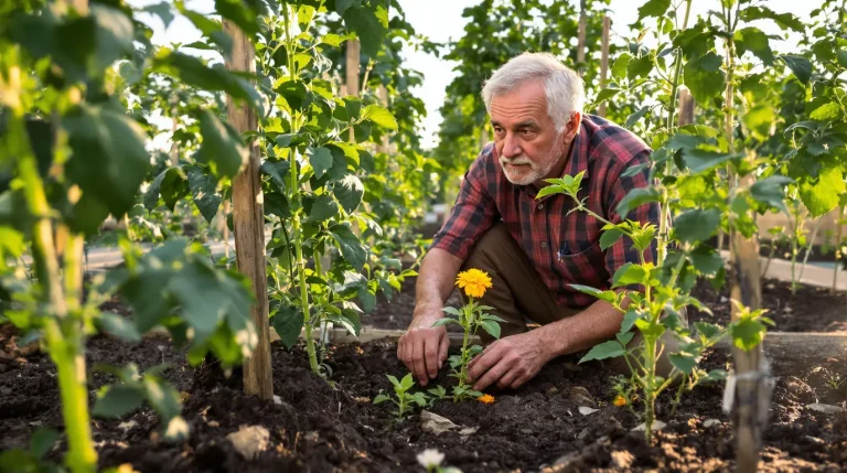 « Le basilic au pied des tomates ne protège rien » : voici ce qu’il plante entre ses pieds depuis 30 ans
