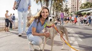 Maria Chiara de Bourbon des Deux-Siciles promeut le bien-être animal à Nice lors d’une promenade dominicale