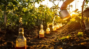 Pourquoi les anciens enterraient des bouteilles en verre retournées le long des allées