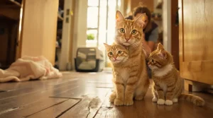 Tombés amoureux d’une chatte de refuge, ils l’adoptent et reconstituent sa petite famille en vidéo