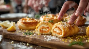 Trop simples pour être si bons ? Ces petits roulés feuilletés au fromage et saumon volent la vedette