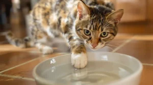 Votre chat trempe sa patte avant de boire : ce qu’il teste à chaque fois doit vous faire changer de bol