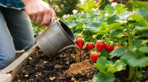 Les fraisiers donnent de plus gros fruits si on les arrose au printemps avec cet ingrédient de cuisine