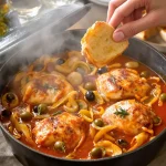 Pollo alla cacciatora : le poulet italien du dimanche mijoté aux tomates et aux olives