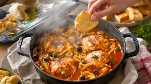Pollo alla cacciatora : le poulet italien du dimanche mijoté aux tomates et aux olives