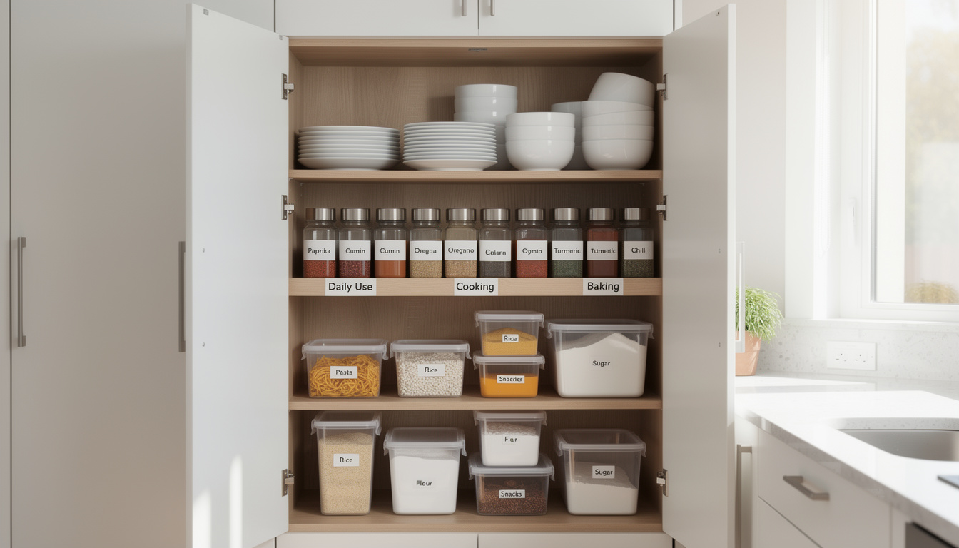 Organiser un placard de cuisine par zones d’usage découvrez comment organiser un placard de cuisine par zones d’usage pour optimiser l’espace, faciliter l’accès et rendre votre cuisine plus fonctionnelle au quotidien.