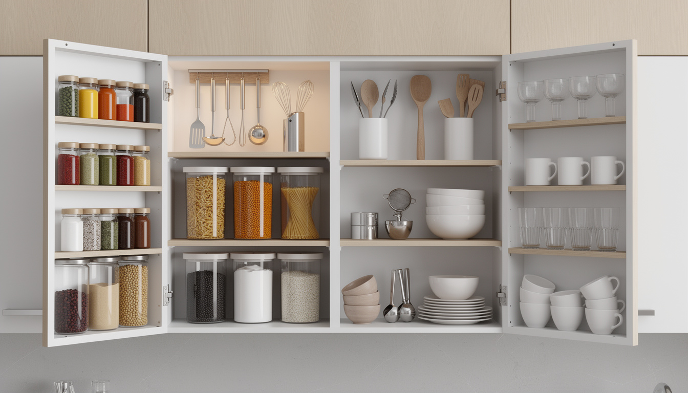 Organiser un placard de cuisine par zones d’usage apprenez à organiser efficacement votre placard de cuisine en le divisant par zones d’usage pour gagner du temps et optimiser l’espace.
